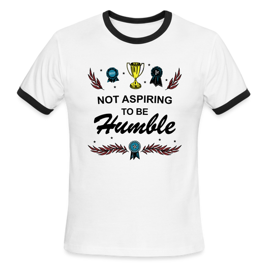 1st Place Only Ringer Tee - white/black