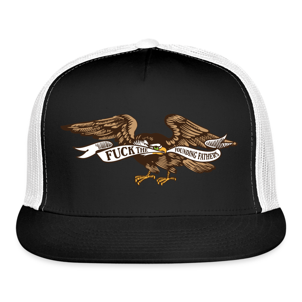 F*ck the Founding Fathers Printed Cap - black/white