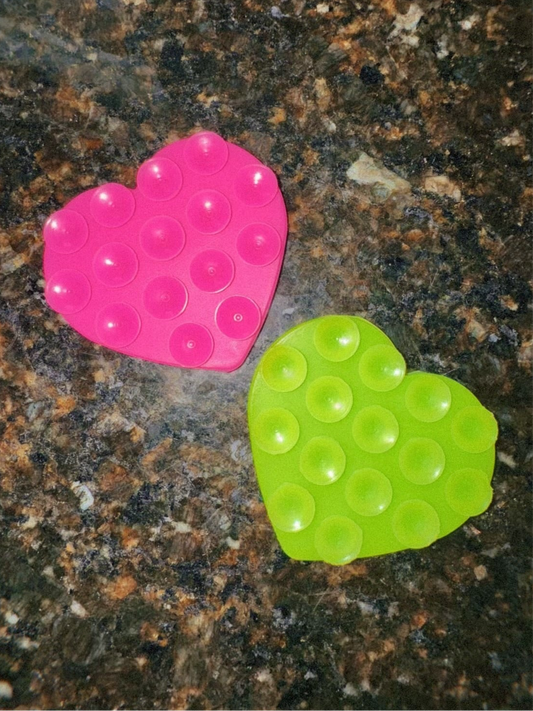 Heart-Shaped Two-Sided Suction Cup Phone Mount
