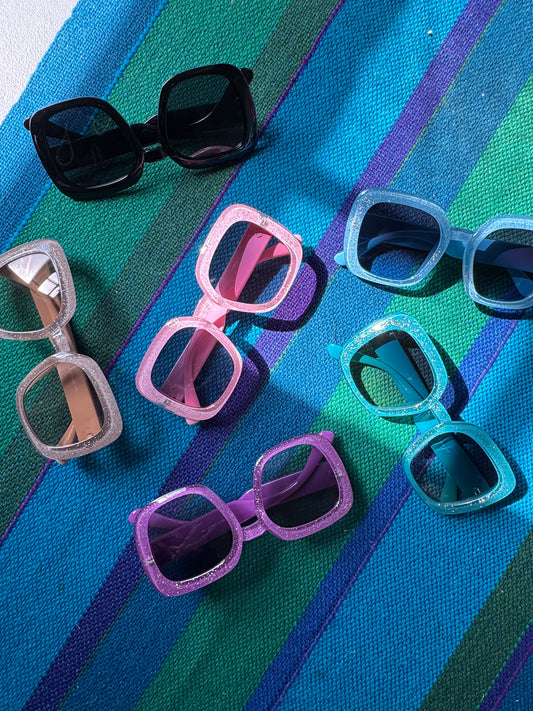 Square Glitter Sunglasses