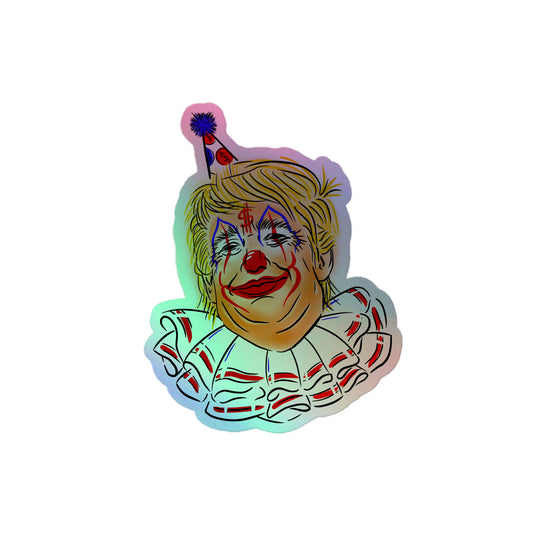 Trump Clown Holographic Sticker