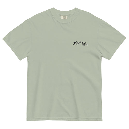 Sl*t Life Garment-Dyed Embroidered Tee