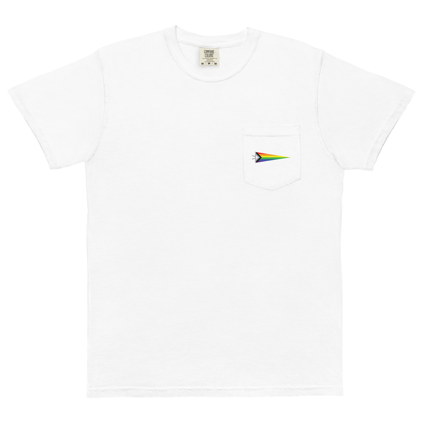 Printed Pride Pennant Flag Garment-Dyed Pocket Tee