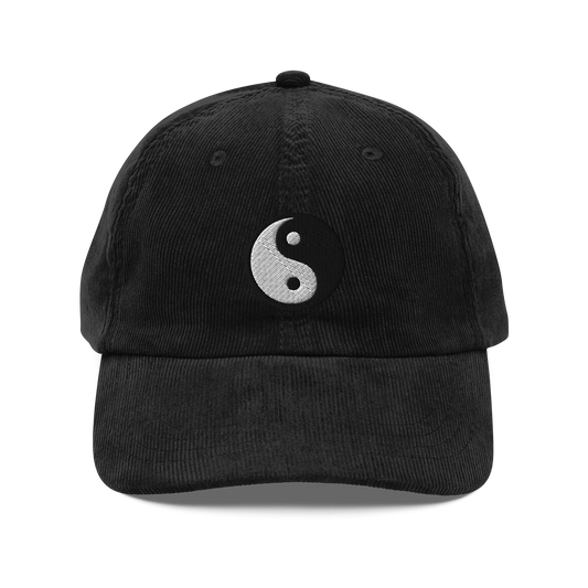 Yin Yang Embroidered Corduroy Dad Hat