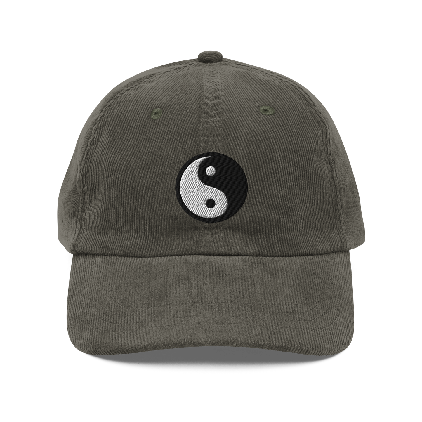 Yin Yang Embroidered Corduroy Dad Hat