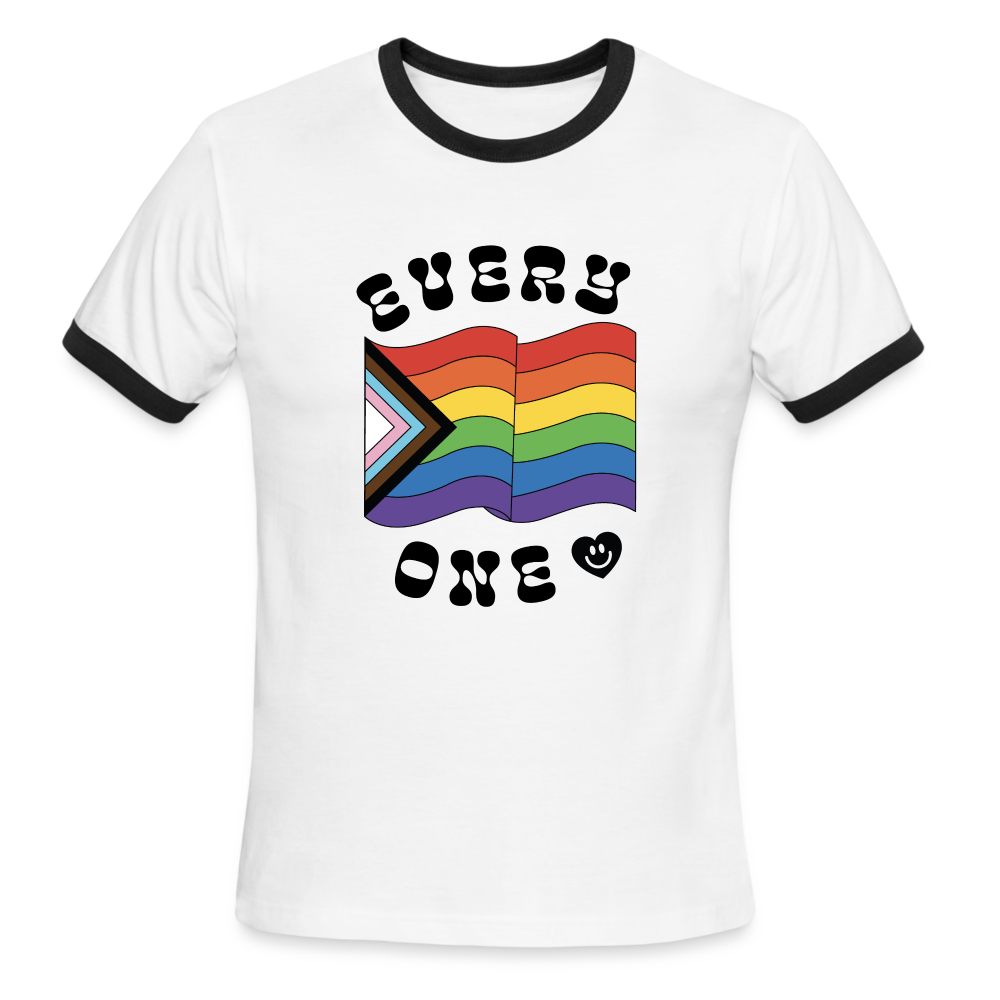 Every One ๐ Ringer Tee - white/black