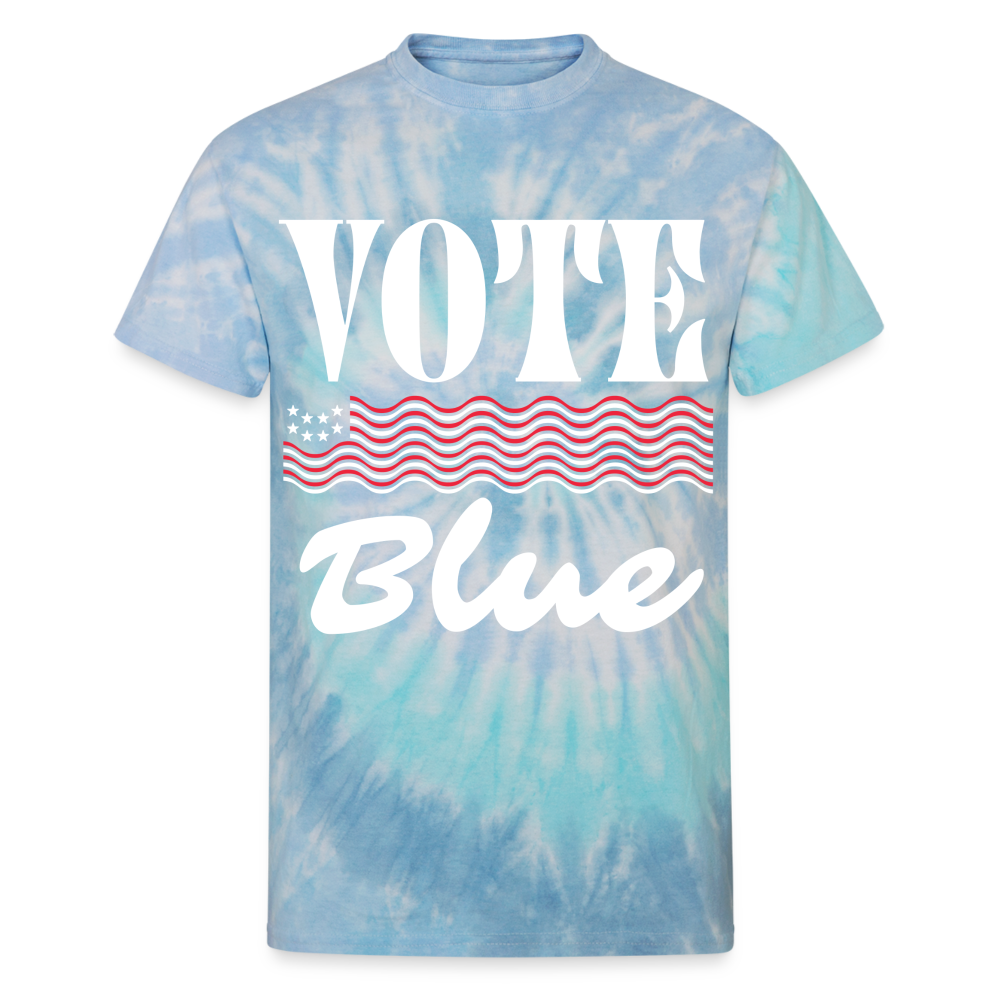 Vote Blue Tie Dye Tee - blue lagoon
