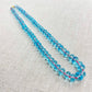 Blue Glass Hand-knotted Beaded Necklace