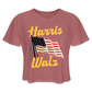 Harris Walz Crop Tee - mauve