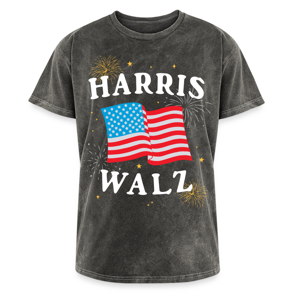 Harris Walz Mineral Wash Tee - mineral charcoal gray