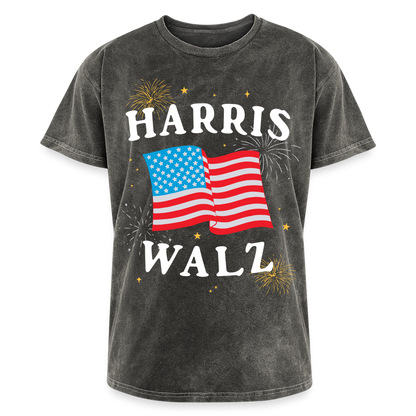 Harris Walz Mineral Wash Tee - mineral charcoal gray