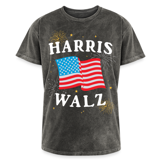 Harris Walz Mineral Wash Tee - mineral charcoal gray