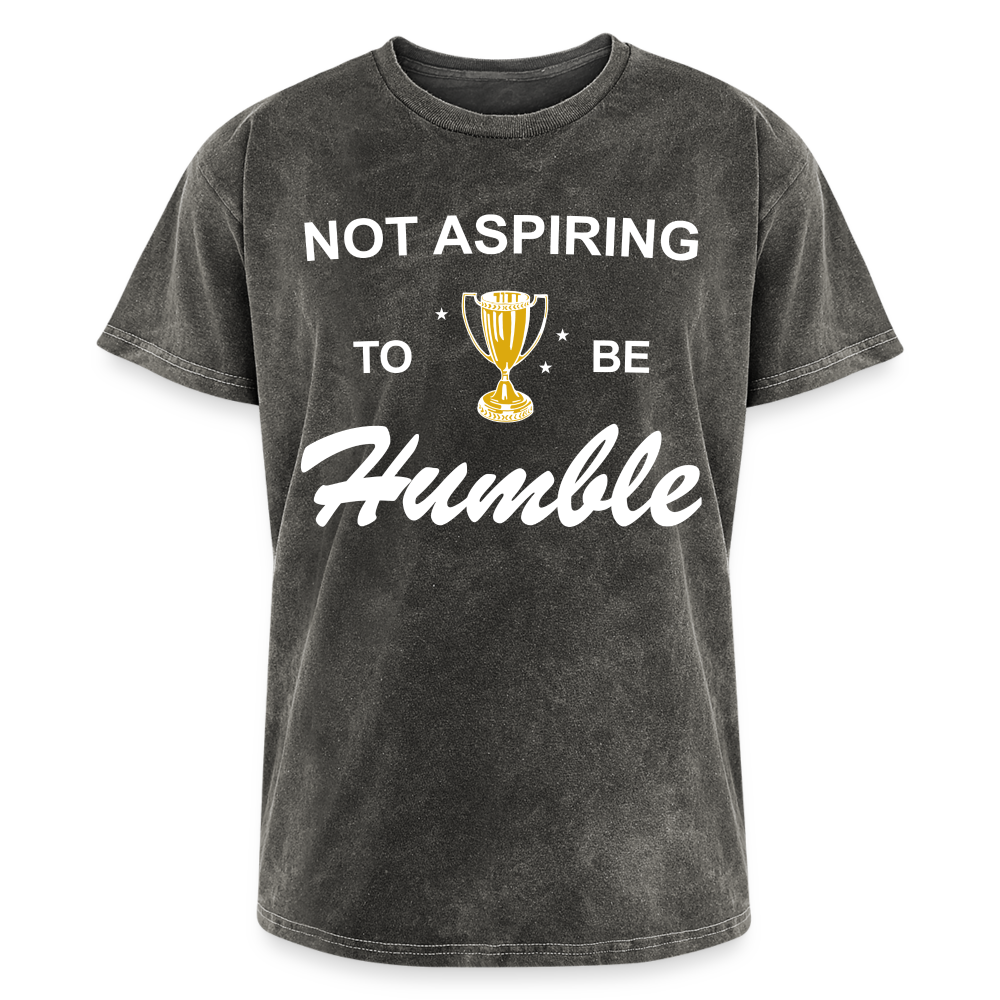 Not Aspiring to be Humble Mineral Wash Tee - mineral charcoal gray