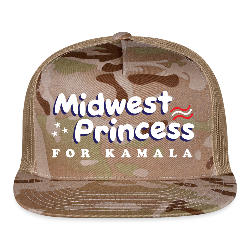 Midwest Princess for Kamala Camo Trucker Hat - MultiCam\tan