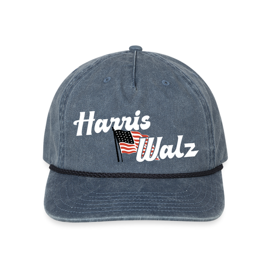 Harris Walz Vintage Washed Rope Hat - washed navy