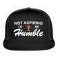 Not Aspiring to be Humble Trucker Hat (Printed) - black/black