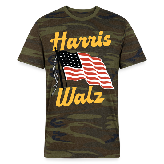 Harris Walz Camo Tee - green camo