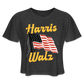 Harris Walz Crop Tee - deep heather