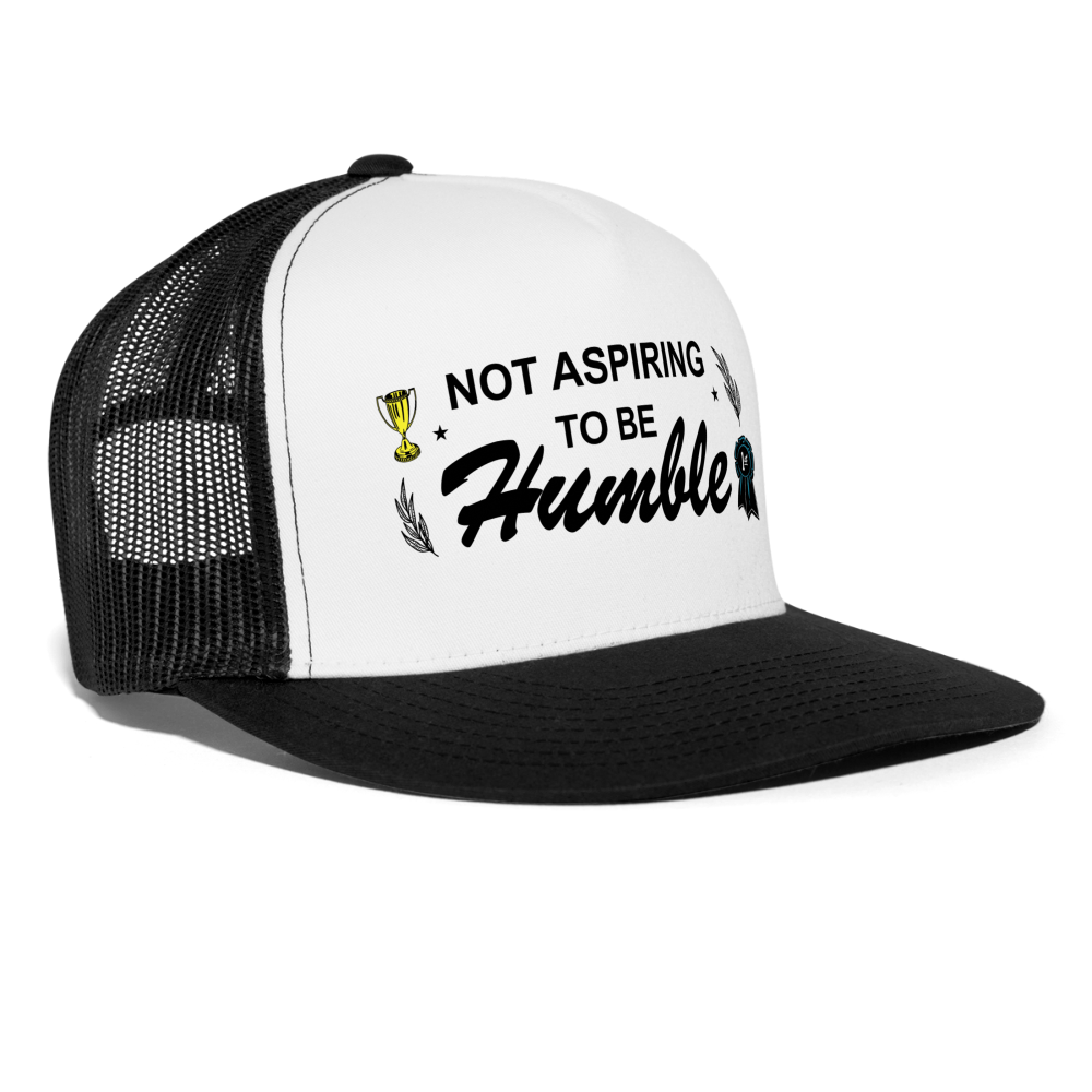 1st Place Only Trucker Hat (Printed) - white/black