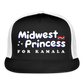 Midwest Princess for Kamala Camo Trucker Hat - black/white