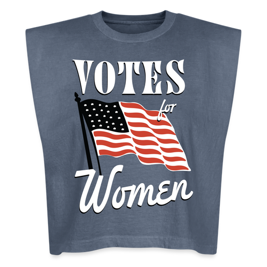 Votes for Women Garment Dye Muscle Tank - faded navy