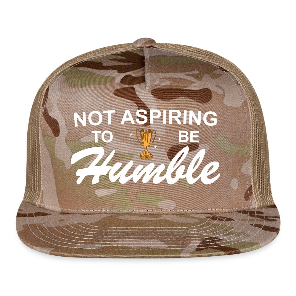 Not Aspiring to be Humble Trucker Hat (Printed) - MultiCam\tan