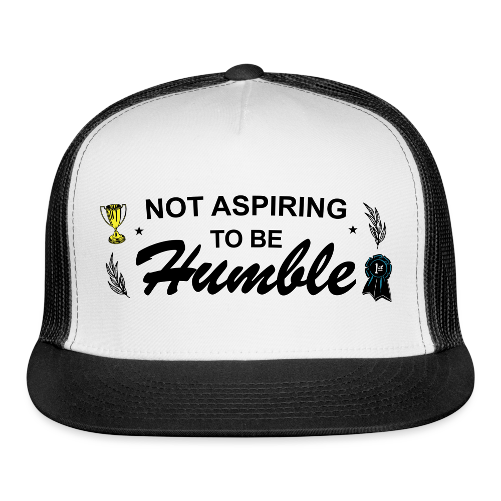 1st Place Only Trucker Hat (Printed) - white/black