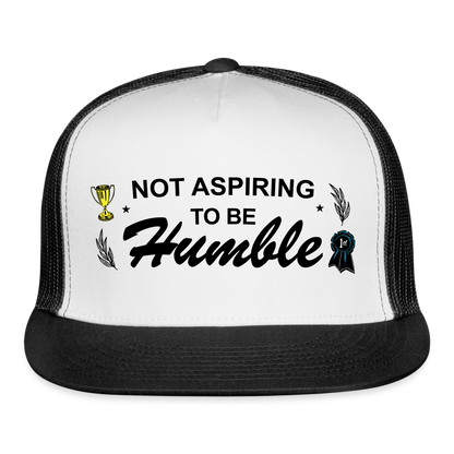 1st Place Only Trucker Hat (Printed) - white/black