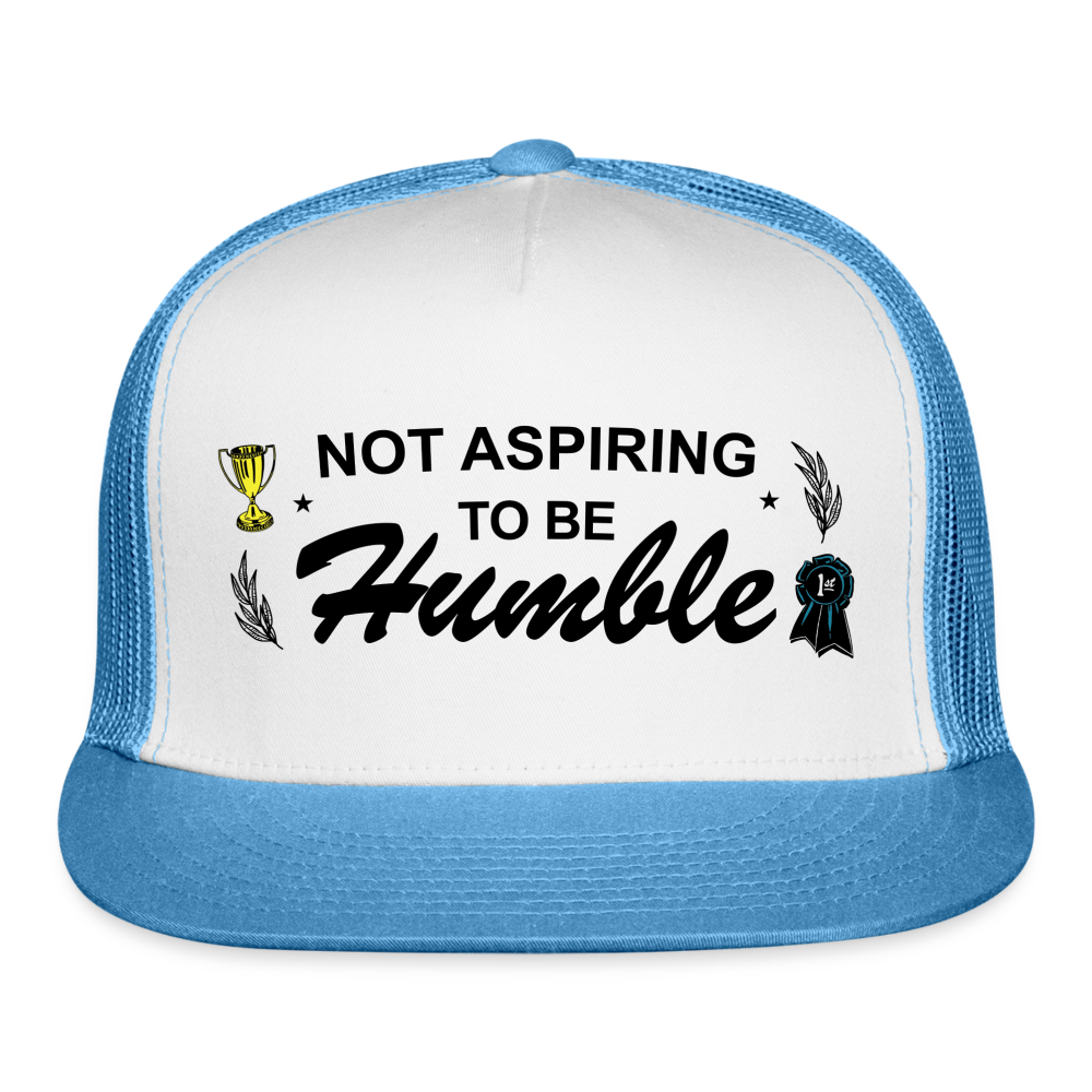 1st Place Only Trucker Hat (Printed) - white/blue