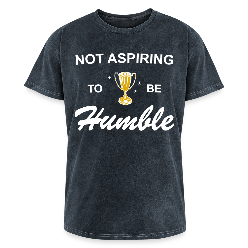 Not Aspiring to be Humble Mineral Wash Tee - mineral navy