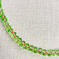Grass Green Glass Hand-knotted Beaded Necklace