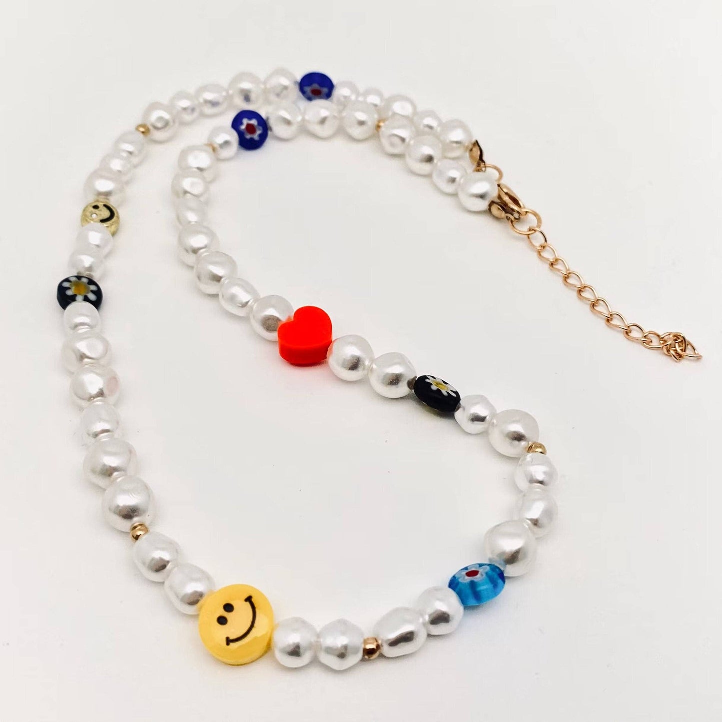 Eclectic Imitation Pearl Choker