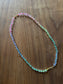Neon Rainbow Crystal Quartz Beaded Necklace