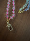 Neon Rainbow Crystal Quartz Beaded Necklace