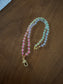 Neon Rainbow Crystal Quartz Beaded Necklace