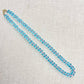 Blue Glass Hand-knotted Beaded Necklace