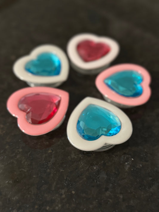 Heart Gem Adhesive Pop Socket