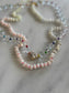 Mother of Pearl Neon Rainbow Notted Necklace