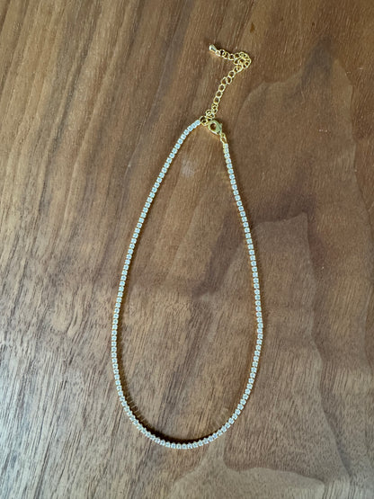 Dainty CZ Tennis Necklace