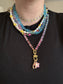 18K Gold-Plated Enamel Daisy Chain Choker