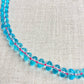 Blue Glass Hand-knotted Beaded Necklace