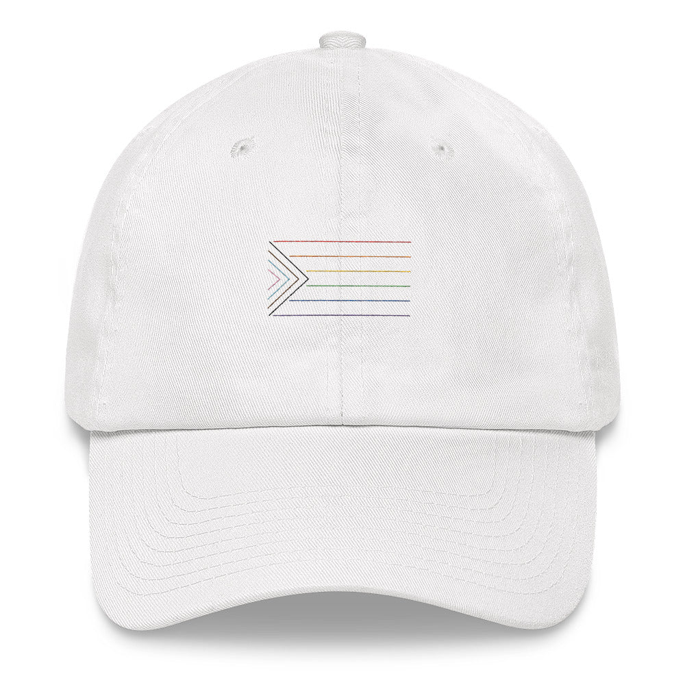 Line Art Pride Flag Embroidered Dad hat