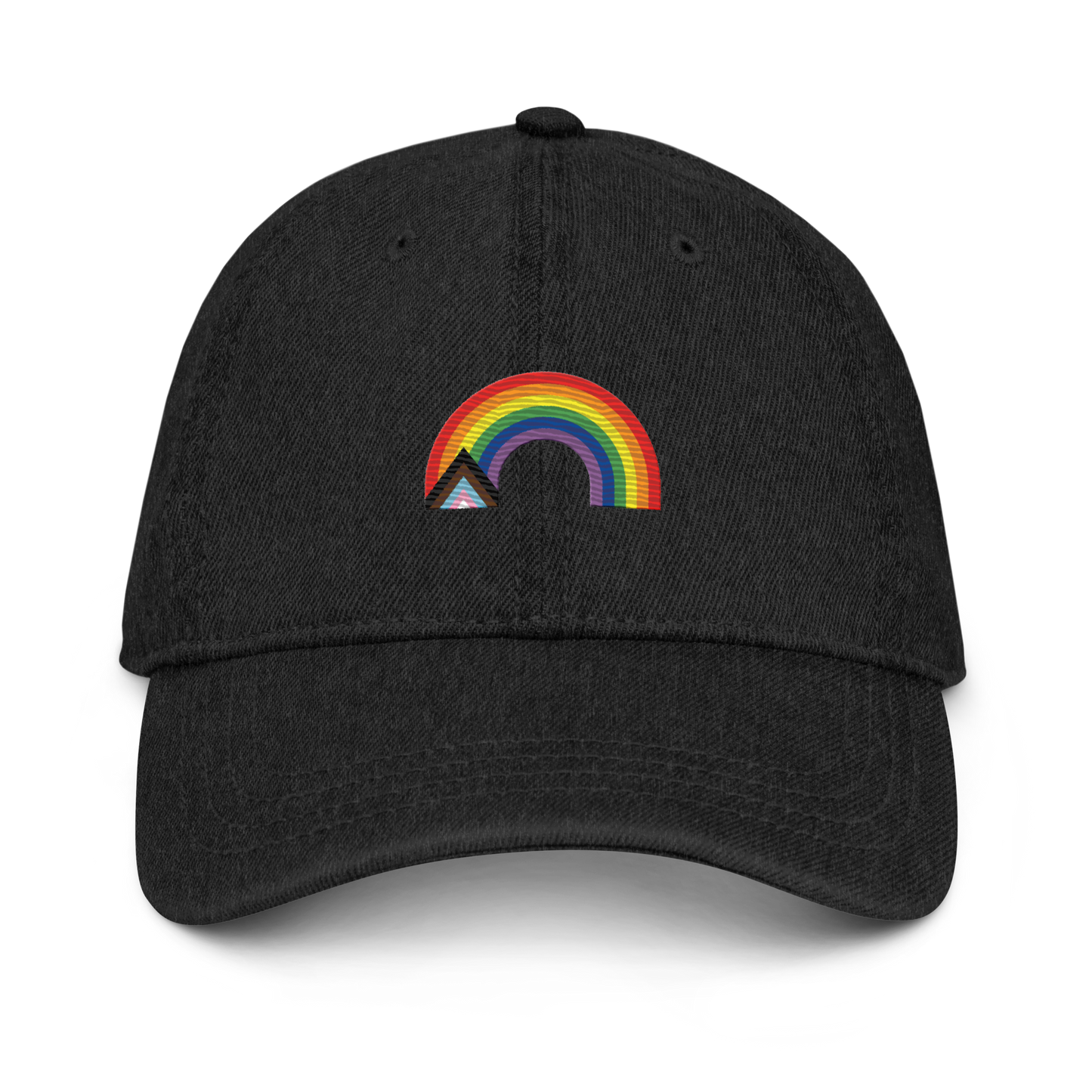 Pride Flag Rainbow Embroidered Denim Hat