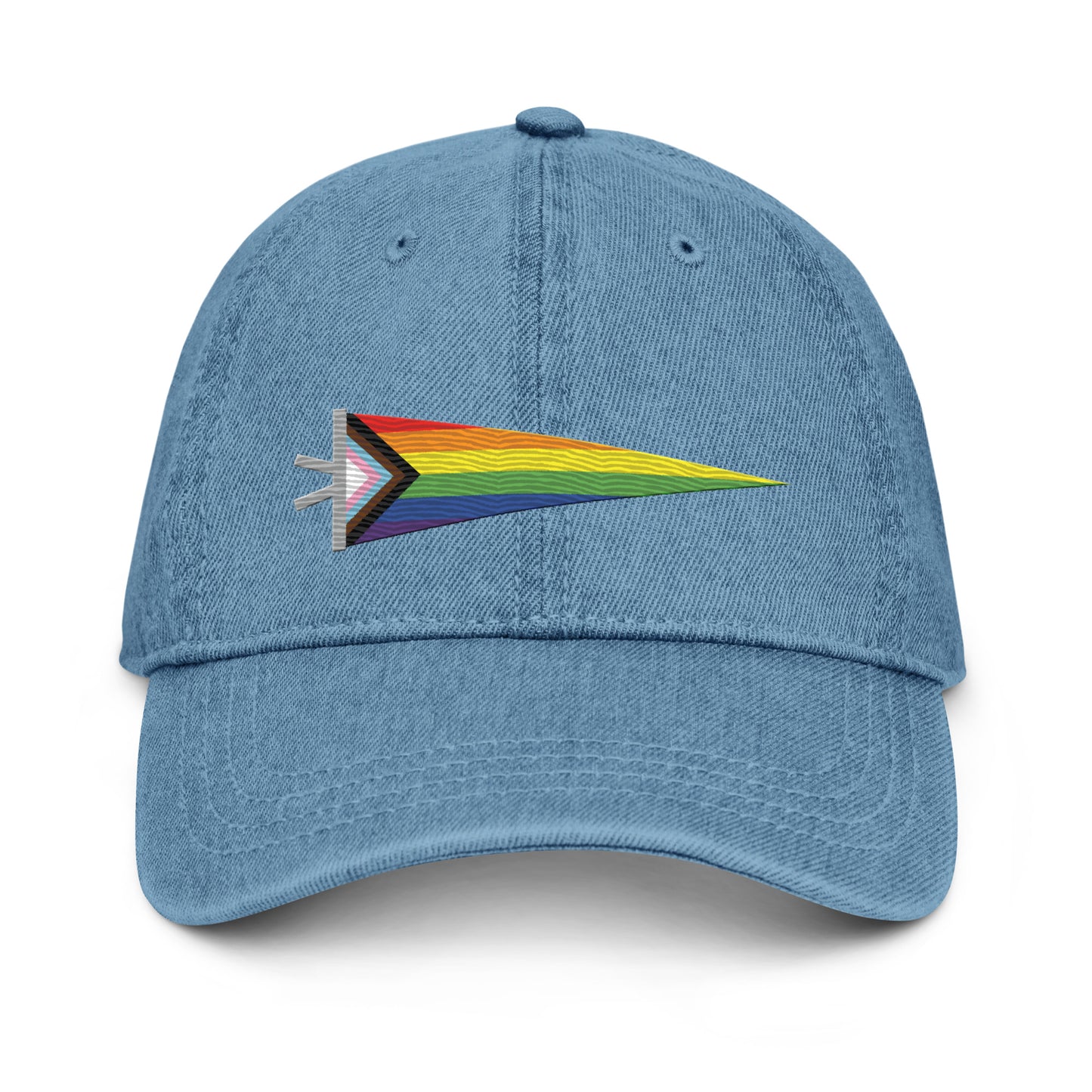 Pride Pennant Flag Embroidered Denim Hat