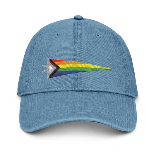 Pride Pennant Flag Embroidered Denim Hat