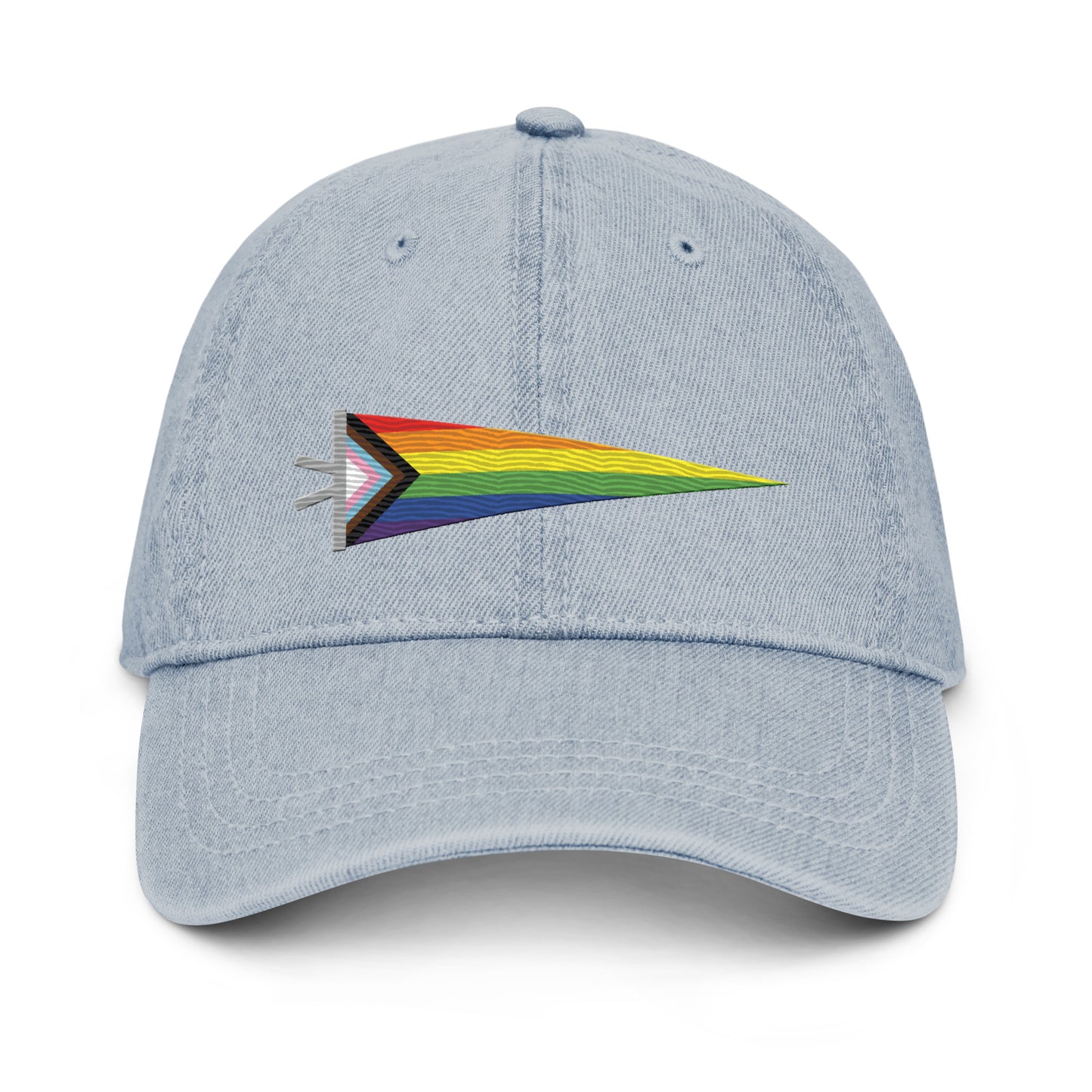 Pride Pennant Flag Embroidered Denim Hat