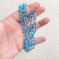 Blue Glass Hand-knotted Beaded Necklace