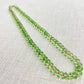 Grass Green Glass Hand-knotted Beaded Necklace