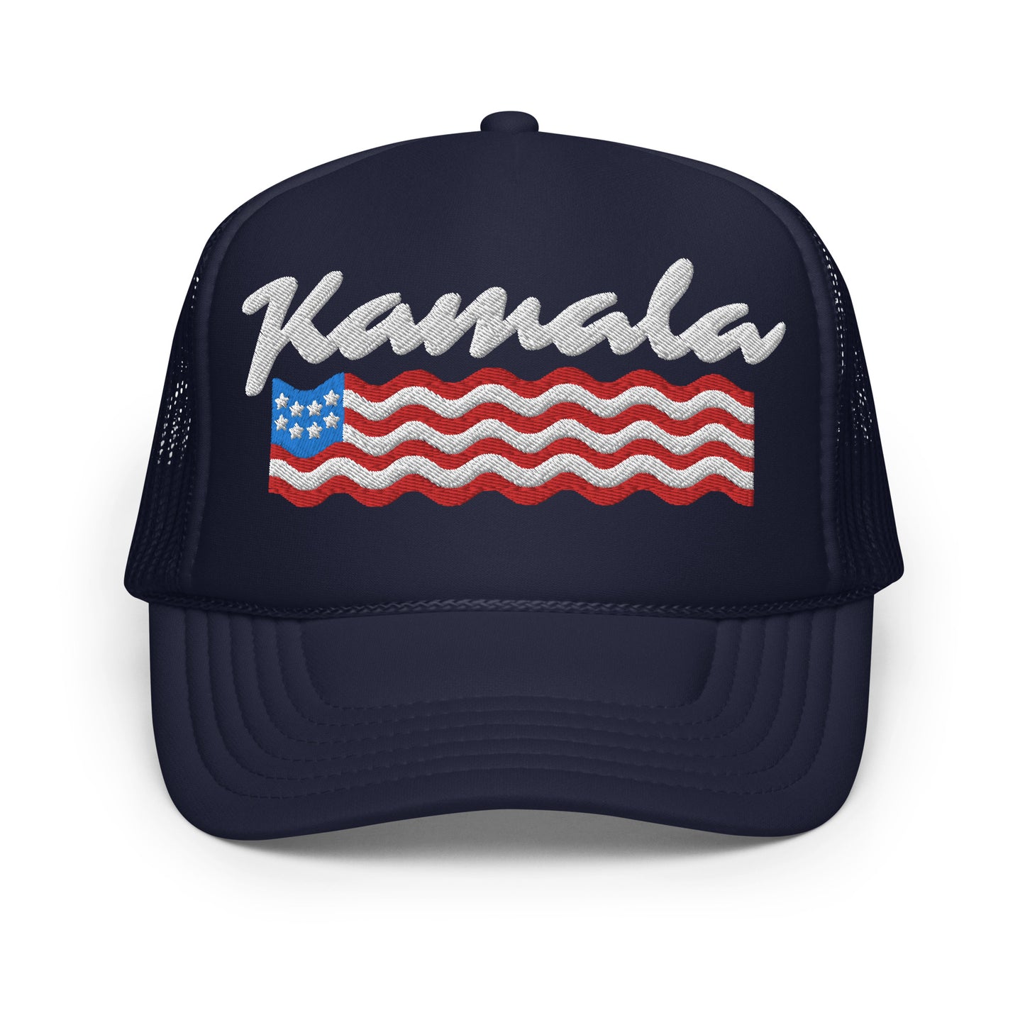 Kamala Embroidered Foam Trucker Hat