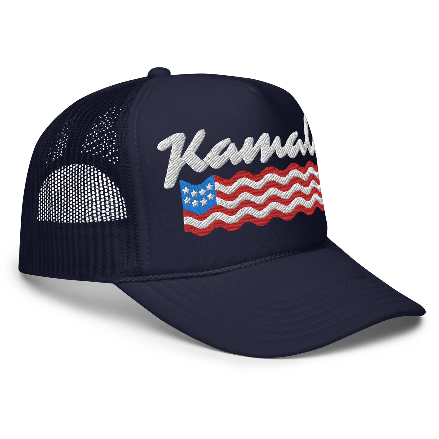 Kamala Embroidered Foam Trucker Hat